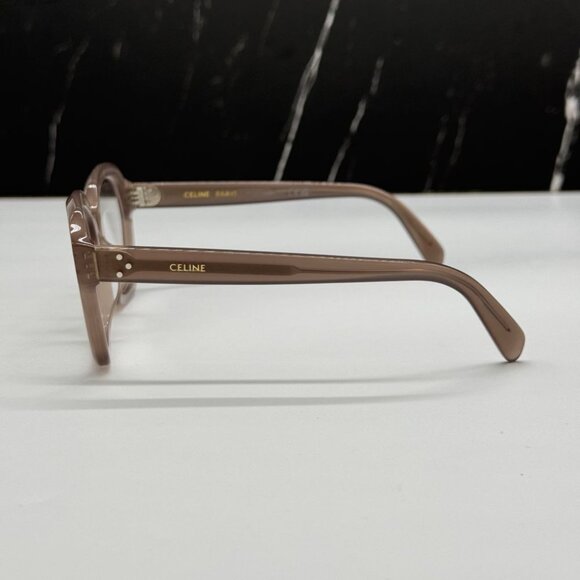 NEW CL50100I 045 CELINE EYEGLASSES WOMEN SHINY HAZELNUT EYEWEAR CELINE CL 50100I - Picture 7 of 11